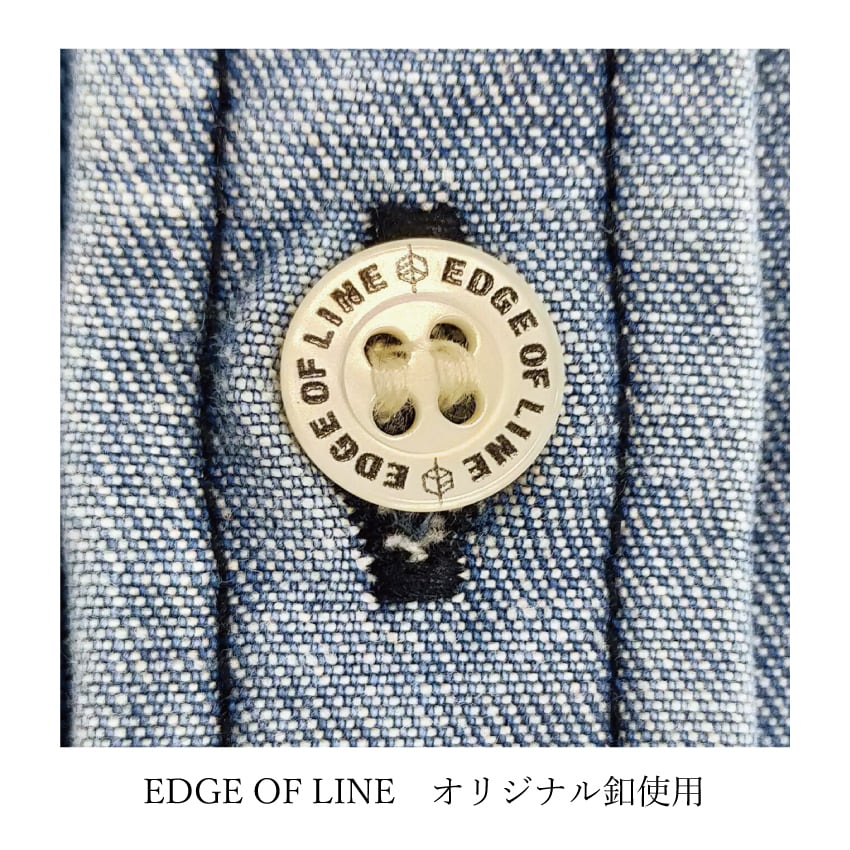 パッチワーク風シャツ(M) ネイビー | EDGE OF LINE｜ONLINE STORE