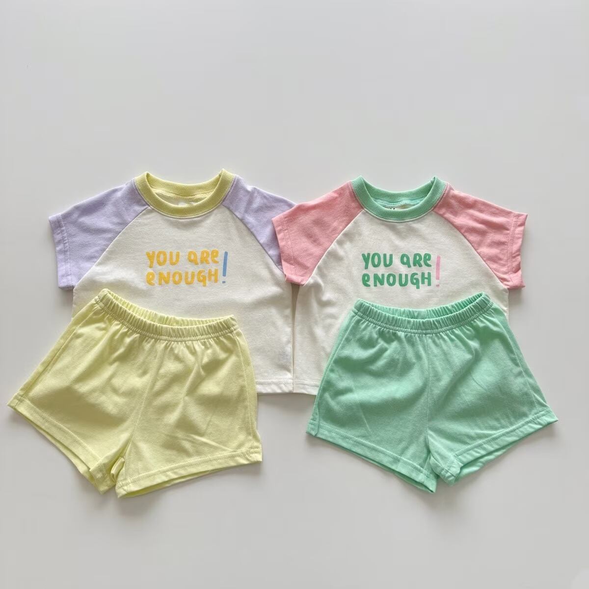 【発注】POPカラーラグランTシャツセットアップ
