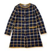 pierre cardin ピエールカルダン signe チェック柄 ウールニット コート 40 /ロング カーディガン