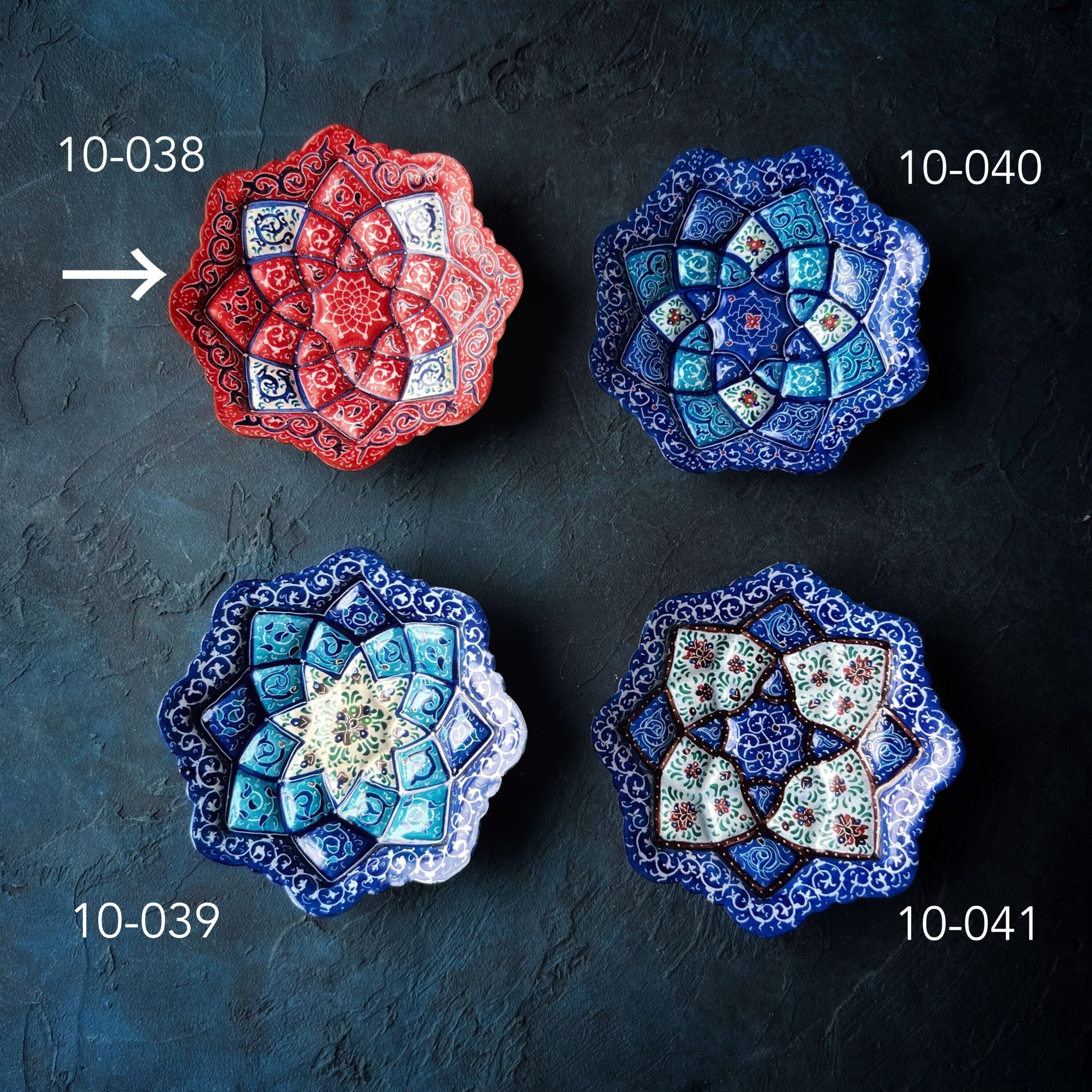 ペルシャの飾り皿（ミーナーカーリー）11cm アクセサリートレイ