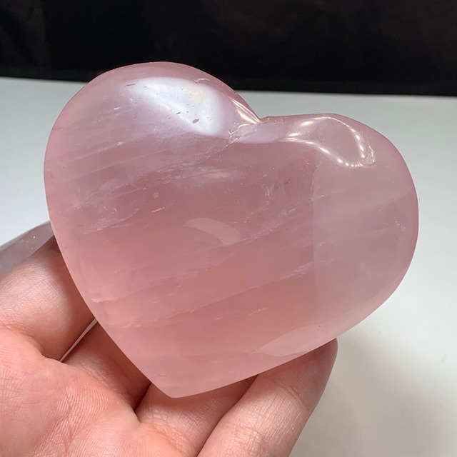 2個セット♪可愛いピンク色☆ローズクォーツ ハートインテリア