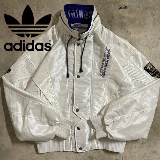 【adidas produced by DESCENT】80's design retro blouson jacket(lsize)0415/tokyo