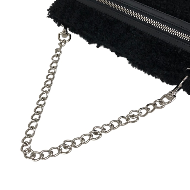 FENDI フェンディ ハンドバッグ ブラック FFロゴ ボア 2WAY vintage ヴィンテージ オールド c34f5u