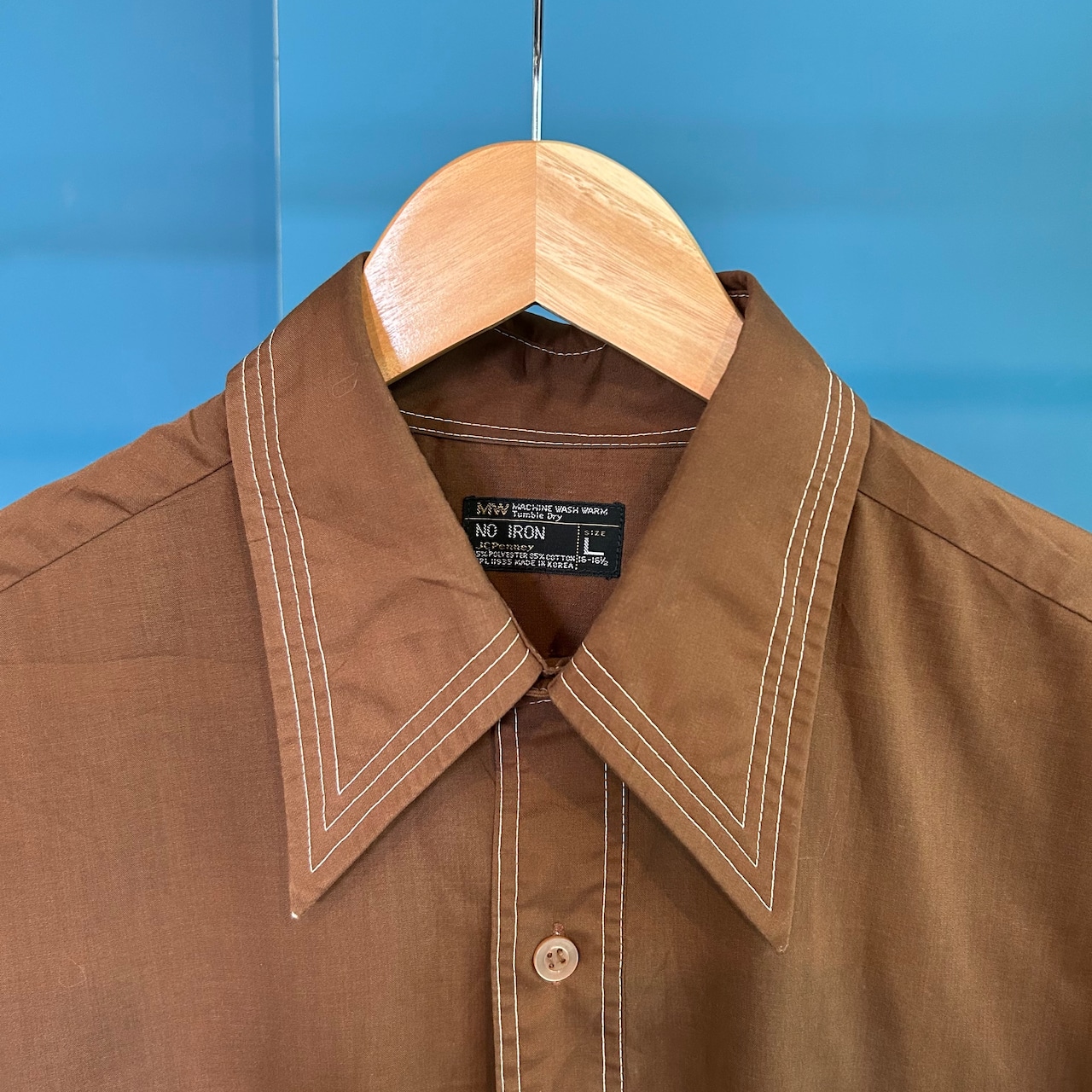 ★大人気商品★ J.C penny】半袖シャツ 古着屋hunky | 韓国製 Lサイズ ブラウン 70's トップス