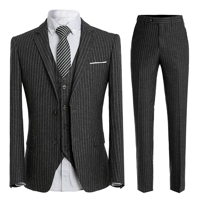 【美品】バーバリーブラックレーベル 3ピース スーツ 36R ストライプ BURBERRY BLACK LABEL - バーバリーブラックレーベル メンズ 3b
