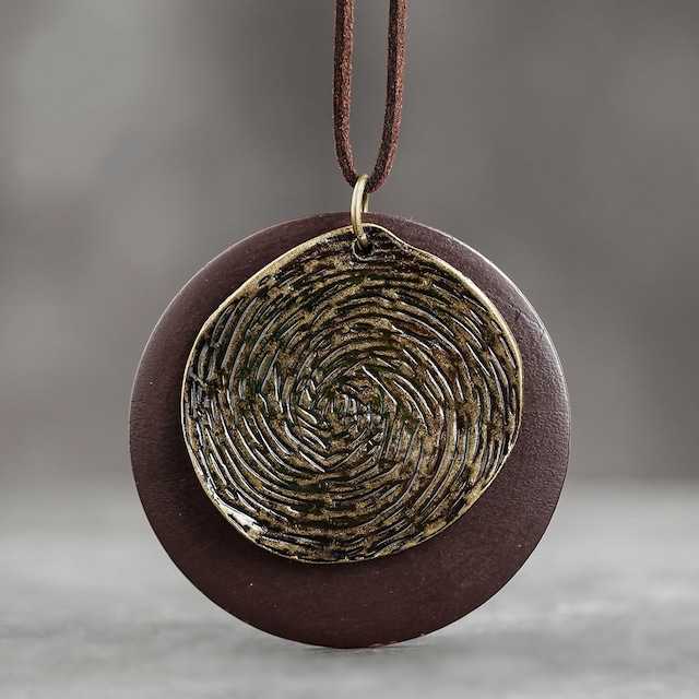 Wood Costume Pendant Necklace / ウッド コスチューム ペンダント ネックレス