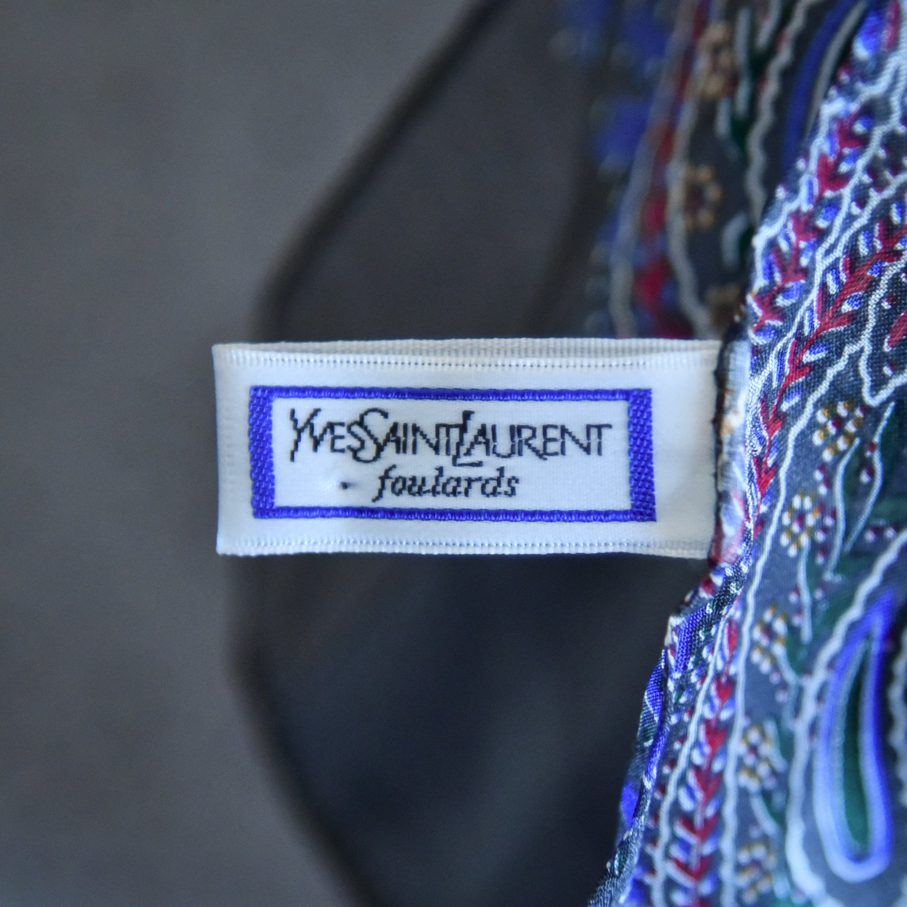 YSL Vintage Silk Long Scarf イブサンローラン シルク ロングスカーフ