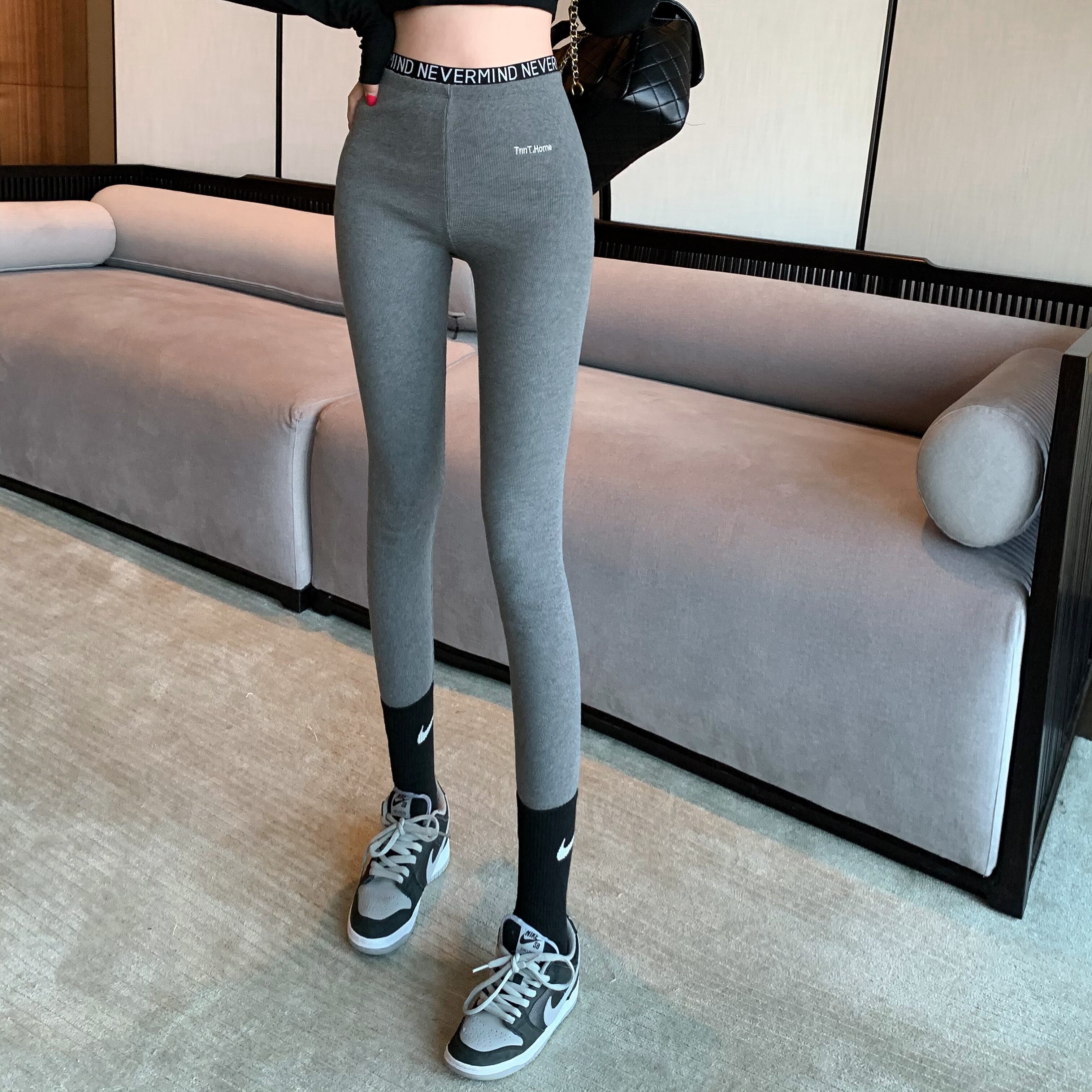 レギンス レディースオータムウィンターパンツ ハイウェストウェストスリム 秋物 冬物 ドラファッションホール83540395022