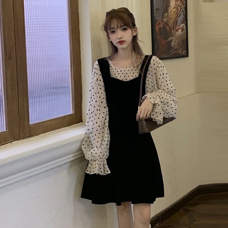 スタイルスカート スプリングオータムシャツ セット 春物 秋物 試着室13220821493