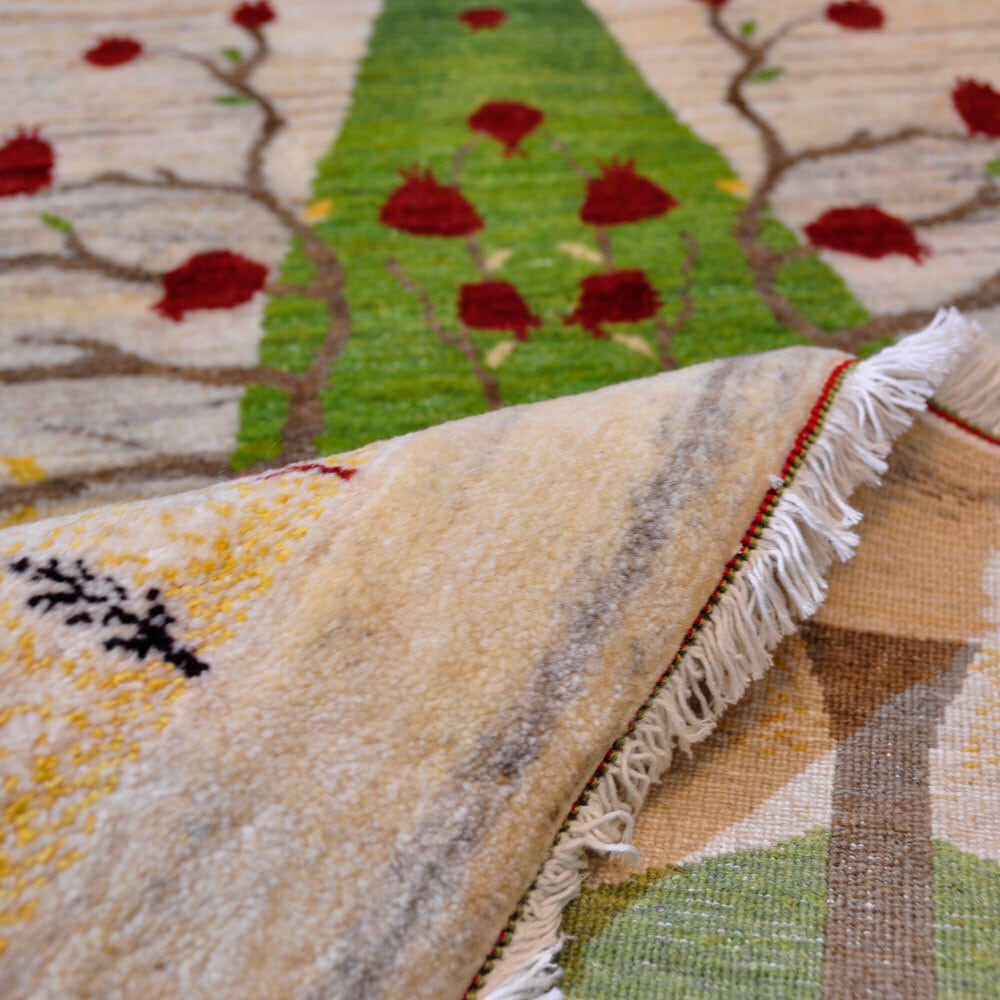 新品　イラン直輸入　手織り　ペルシャ絨毯　ギャッベ　玄関マット　リビングラグ