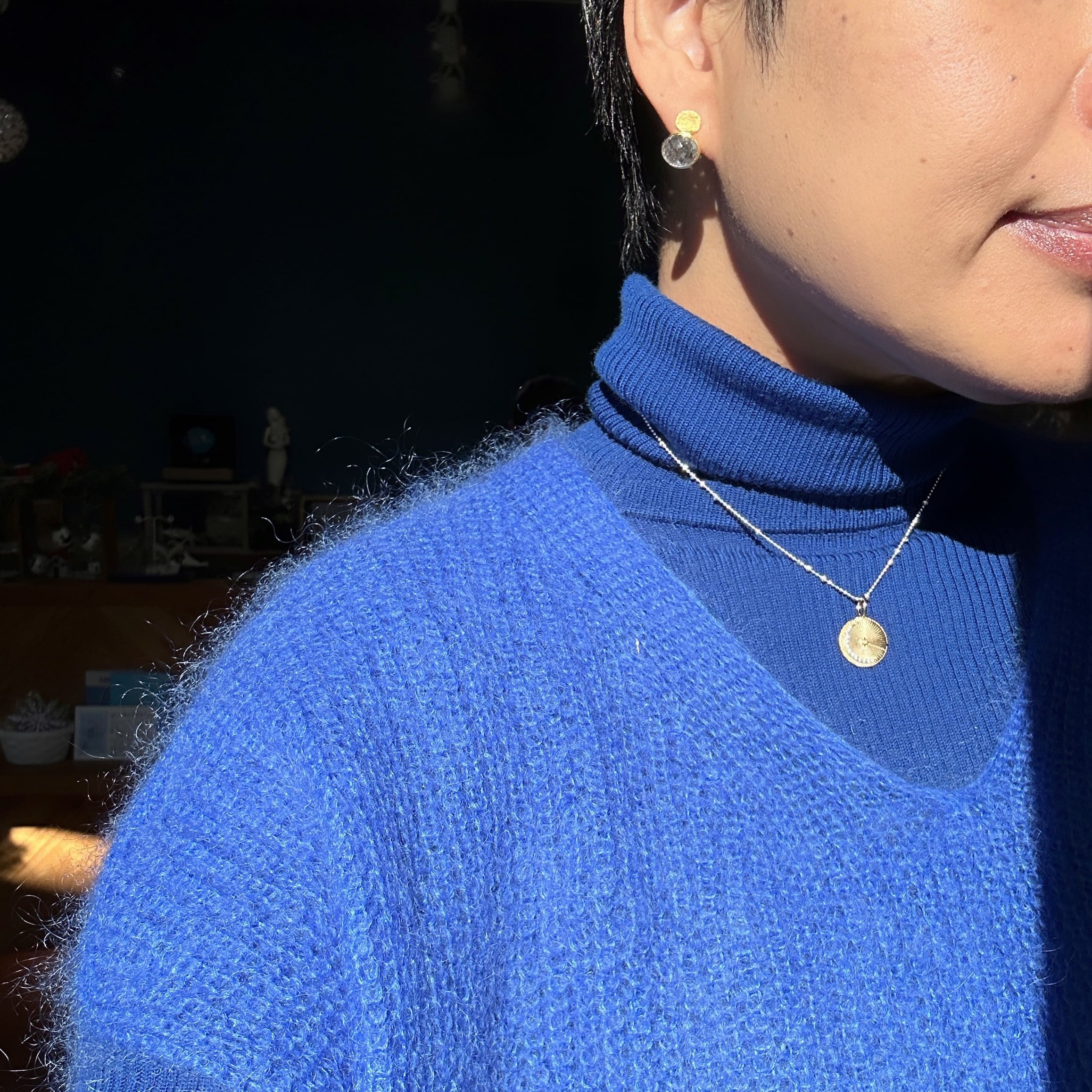 Gold Coating 三日月と1番星のコインネックレス 月星 | 【公式通販