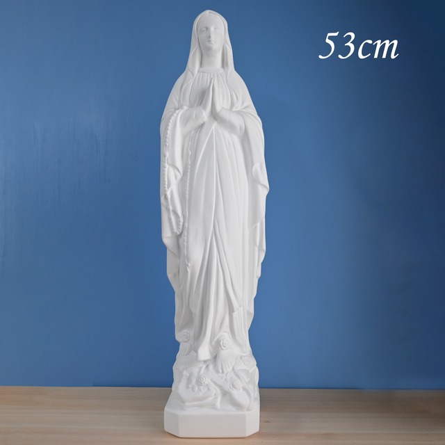 ルルドの聖母像【53cm】室内用白色仕上げ