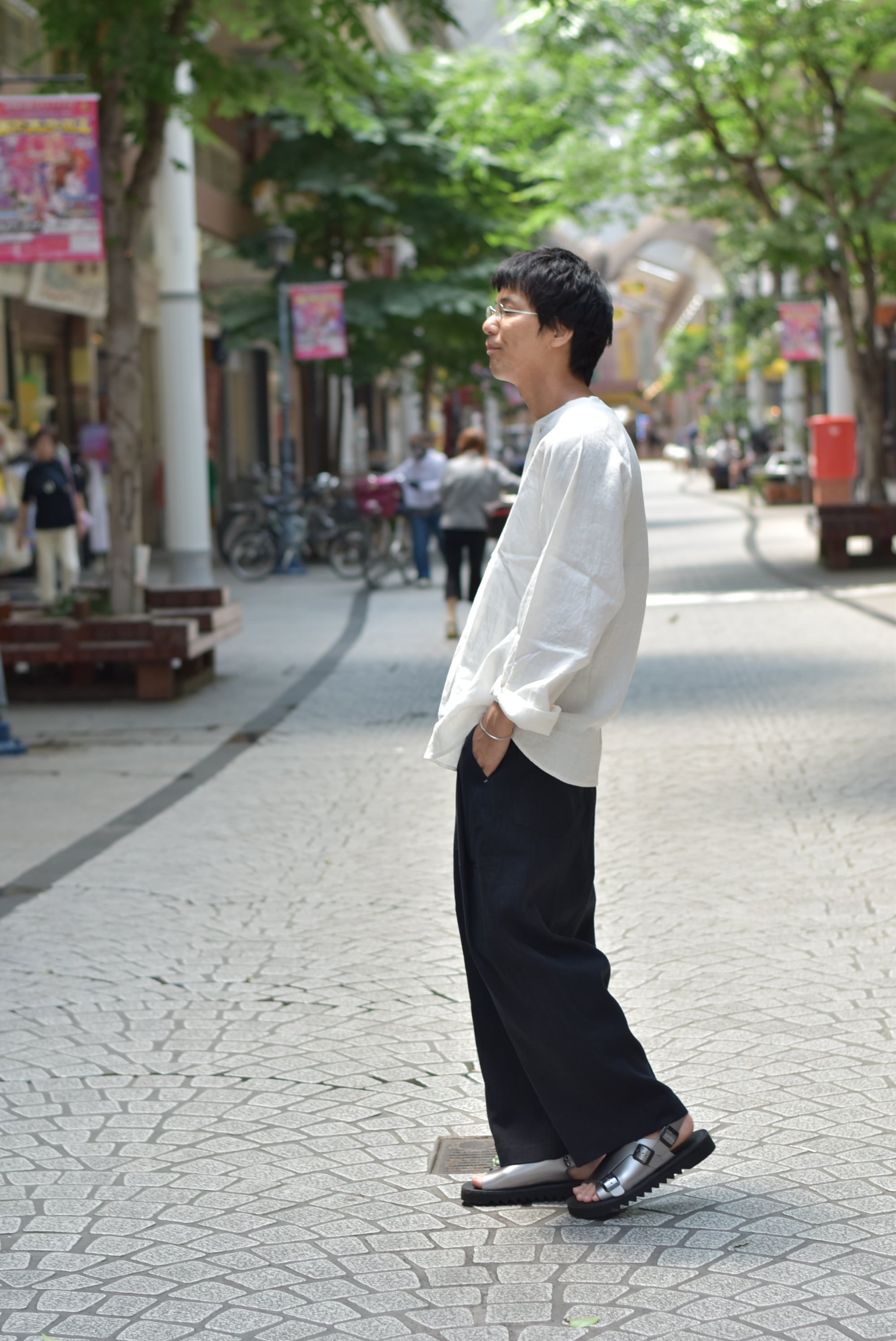 HAVERSACK】Cotton Linen Herringbone Utility Pants | theater(シアター)