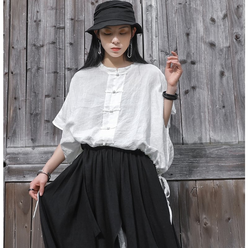 チャイナ風トップス ブラウス シャツ チャイナ風服 改良唐装 改良漢服