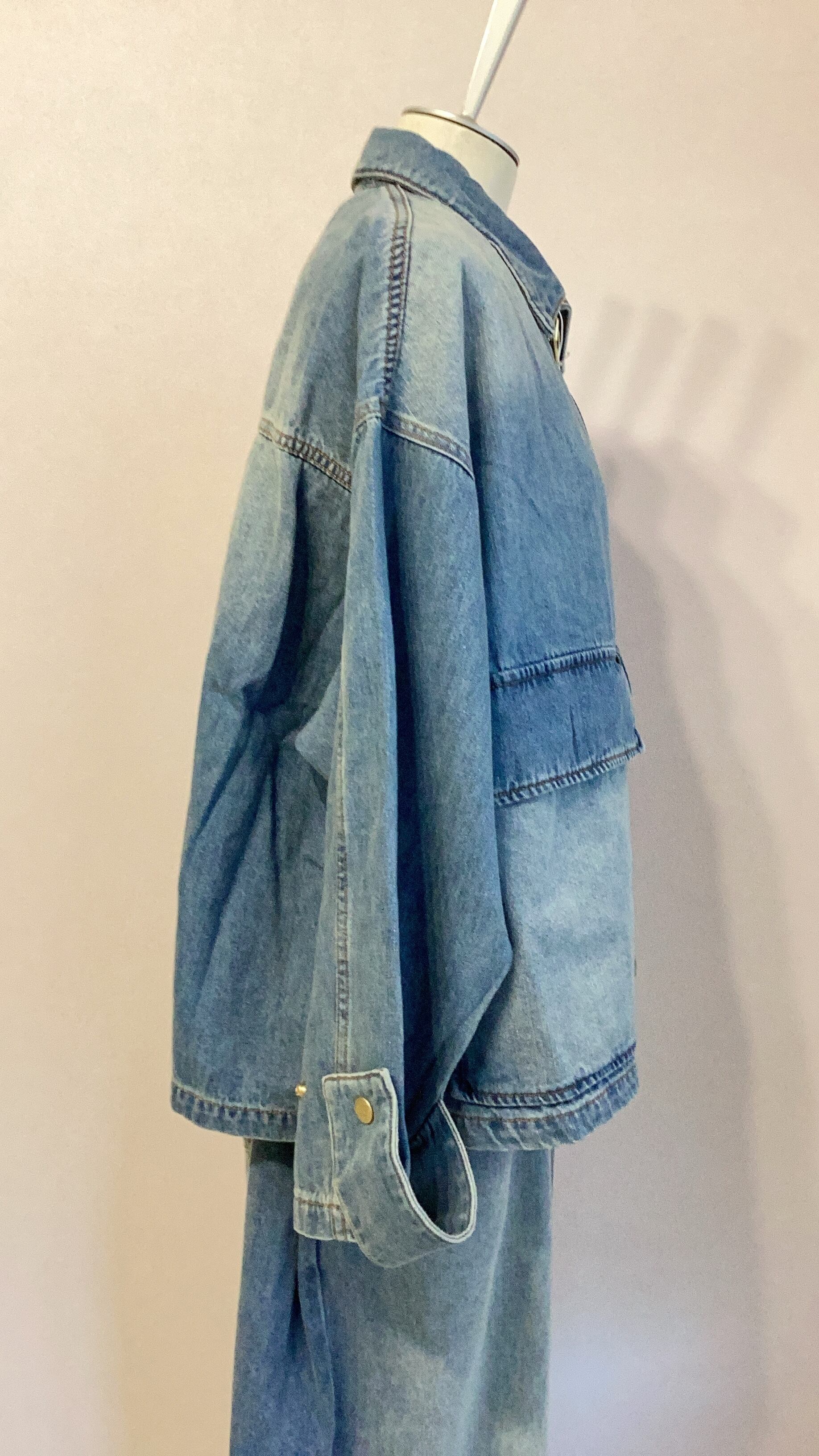 CYAN TOKYO BIGポケットデニムZIPブルゾン No.504358 ネイビー ブルー