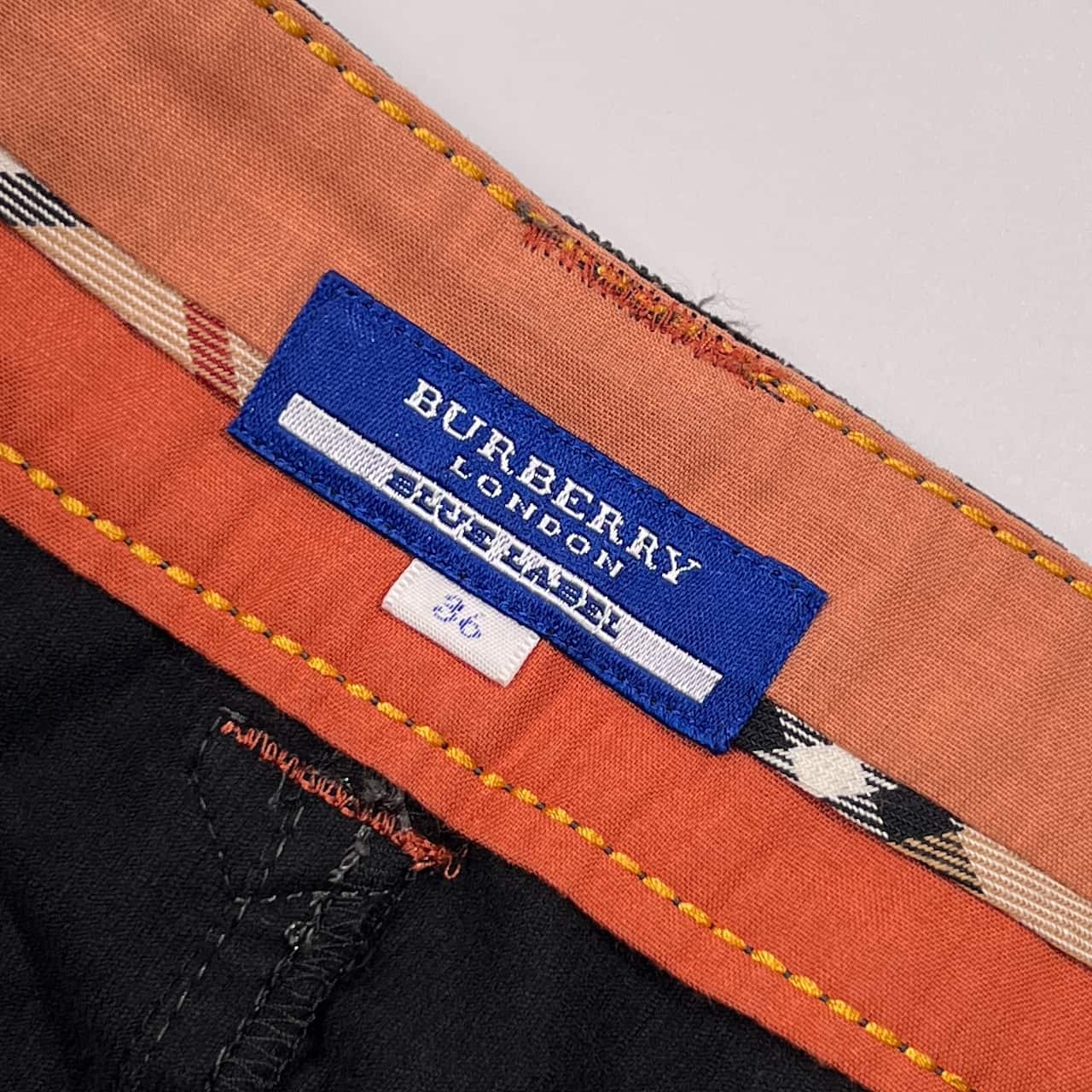 90s BURBERRY BLUE LABEL バーバリーブルーレーベル コーデュロイ タイト 膝丈 スカート 36/ブラック レディース 三陽商会 ビンテージ