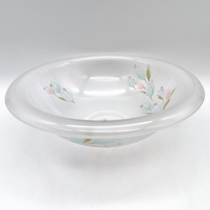HOYA・保谷クリスタル・PASTEL FLOWER・ガラスボウル・No.260713-45・梱包サイズ80