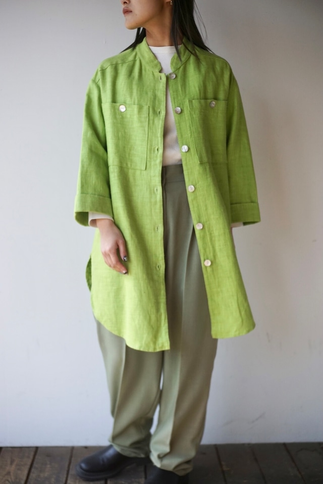 【monoya】rayon long shirt