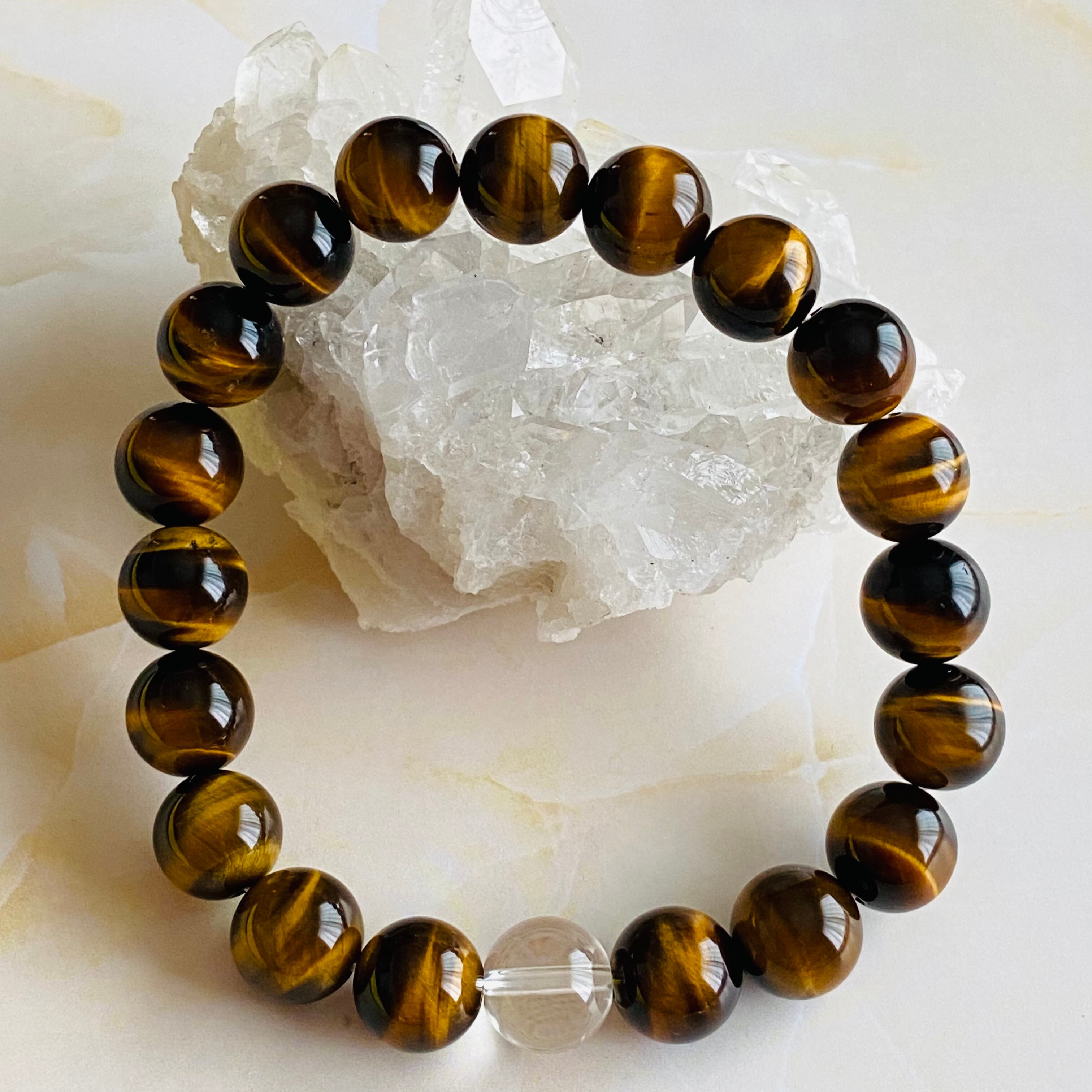 タイガーアイ＆水晶 ブレスレット | マンダラアース