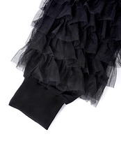 チュールフリルスイッチングルーズスウェット (BLACK) CQ-47018