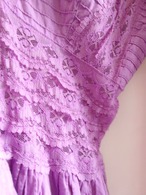 50’s Vintage Laced design flare sleeve dress