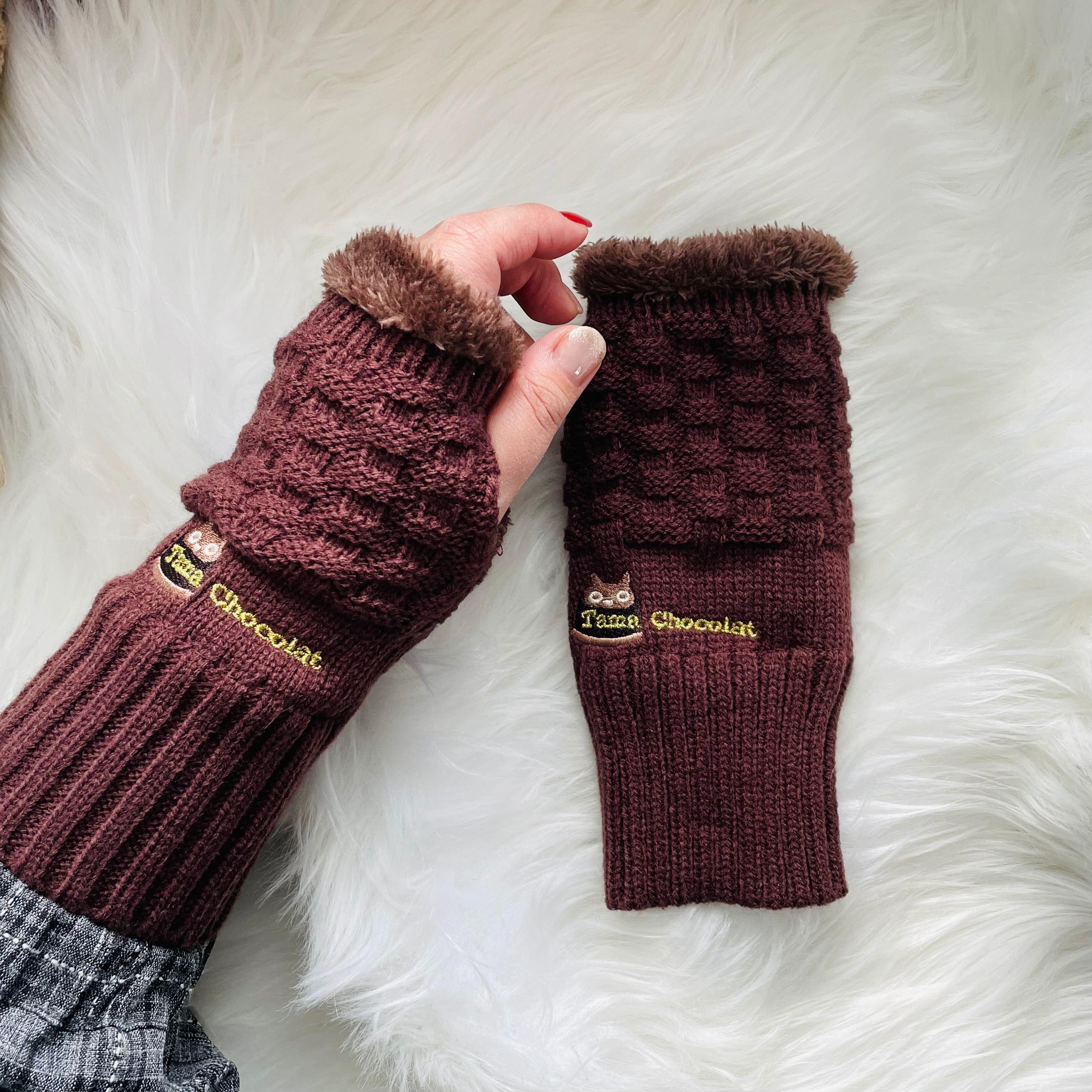 ショコラハンドウォーマー｜猫雑貨 猫柄 黒猫  猫グッズ 防寒対策 プレゼント 贈り物 ギフト クリスマス