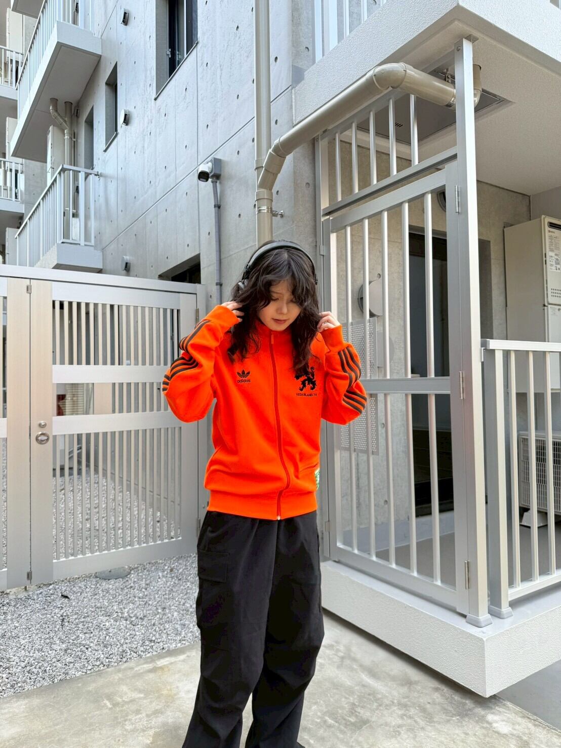 adidas NEDERLAND 74 Track Jacket / Orange × Black | mesen