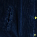 80s CANADA ApolloBrand コーデュロイスタジャン　太畝　黒×黄色　　刺繍　48