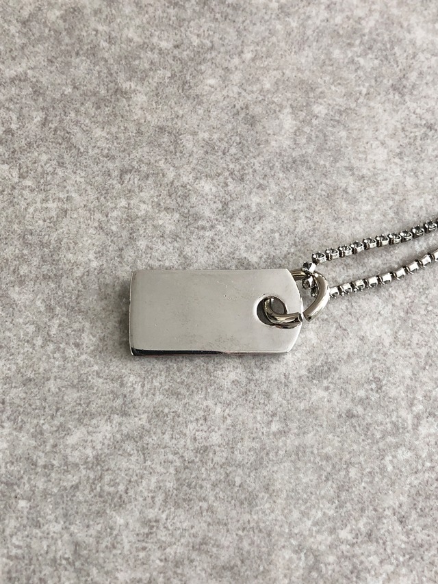 Christian Dior クリスチャン ディオール ネックレス シルバー ロゴプレート ラインストーン vintage ヴィンテージ オールド tug7mx