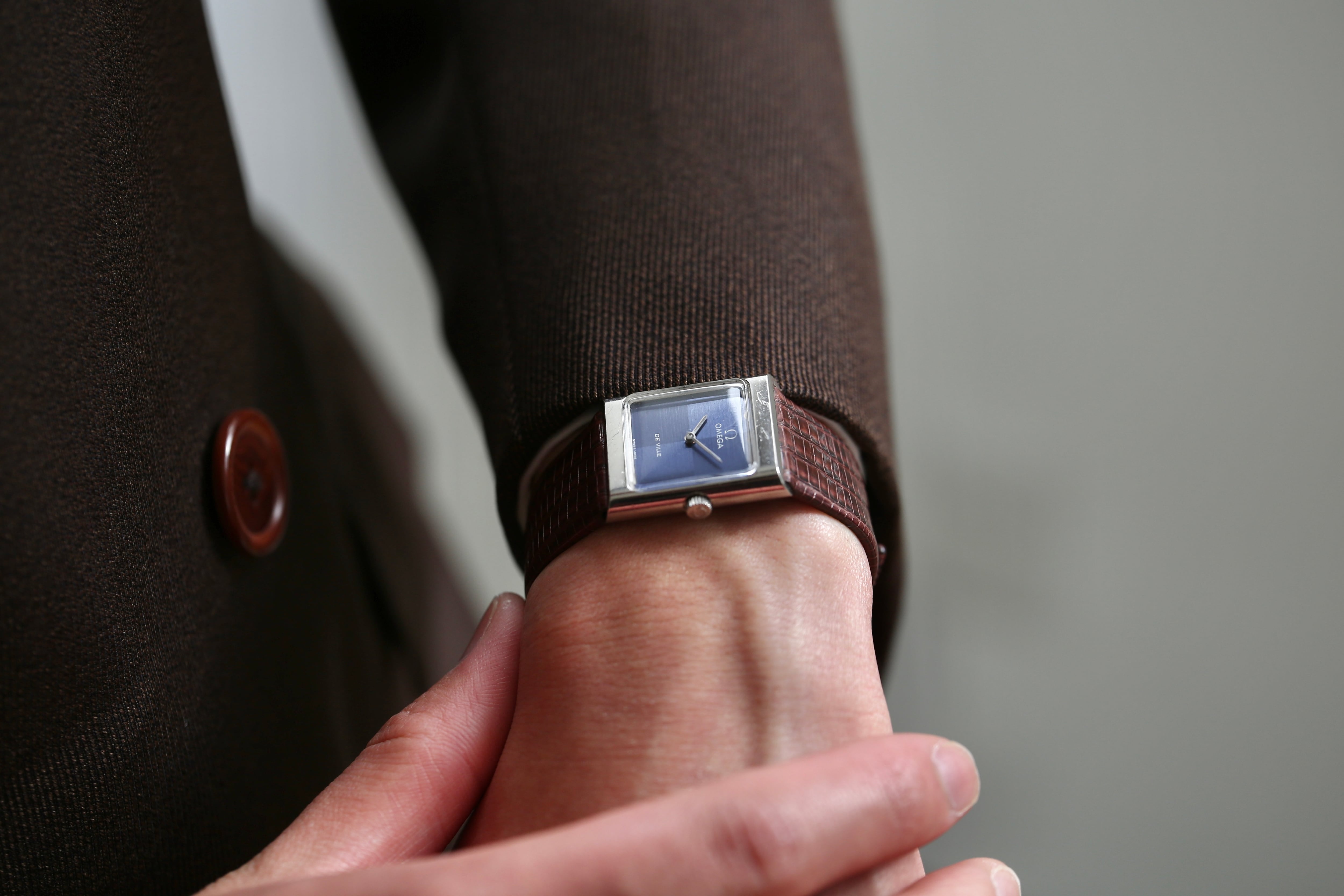 OMEGA】1973年製 デヴィル レクタンギュラー チェッカーフラッグ OH