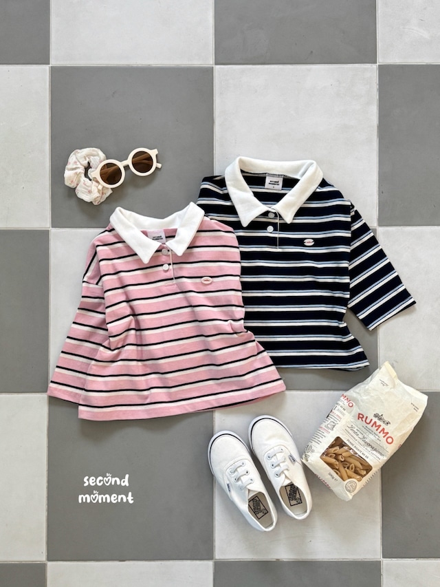 second moment［取寄］prom rugby tee 26spring  프롬럭비티