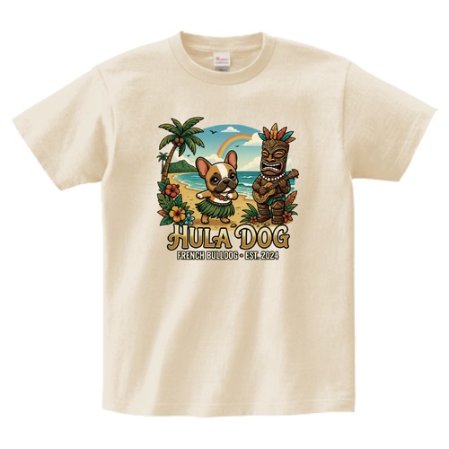 HULA DOGフレンチブルドッグアロハTシャツ