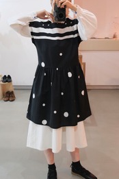 Random dots tunic dress