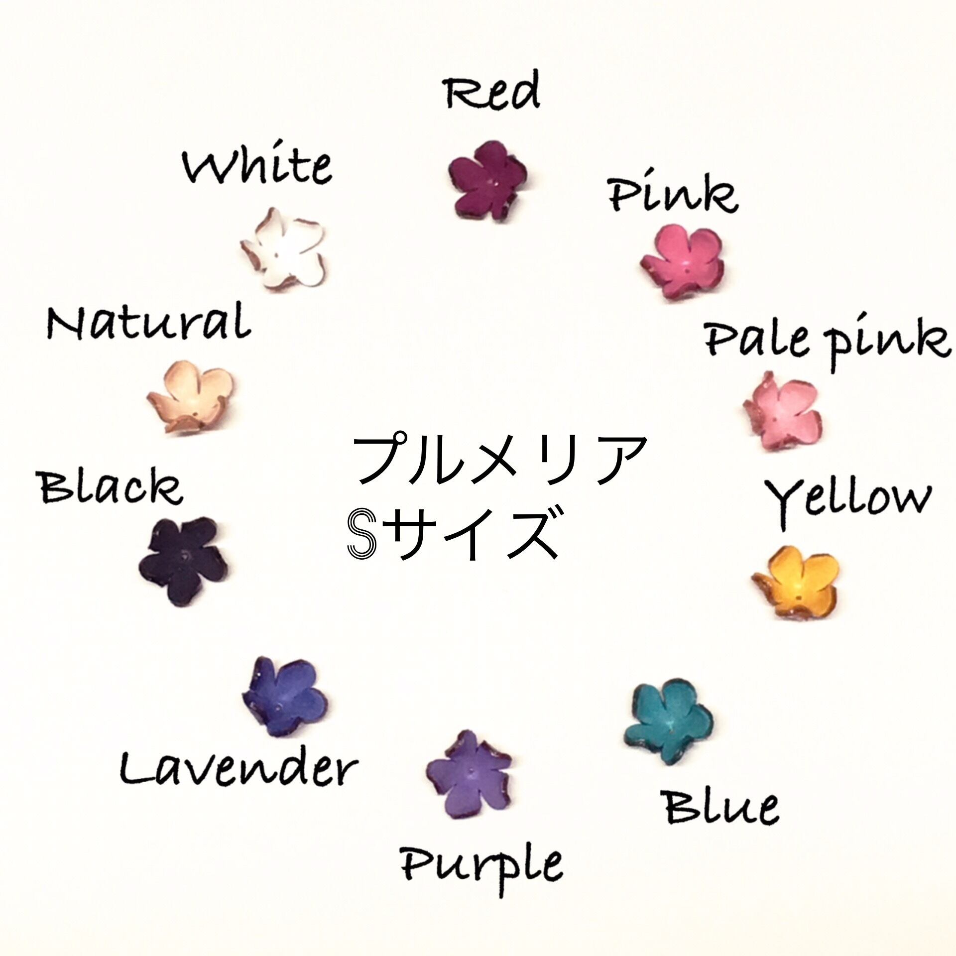 立体本革パーツ】ﾌﾟﾙﾒﾘｱS(ﾋﾟﾝ無し) | Bougainvillea