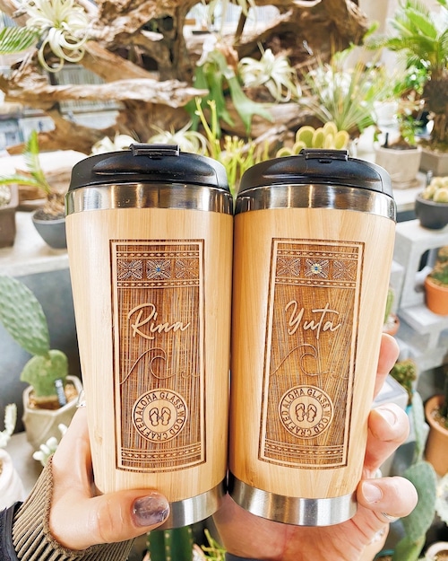 Bamboo stainless tumbler(Hawaiian)