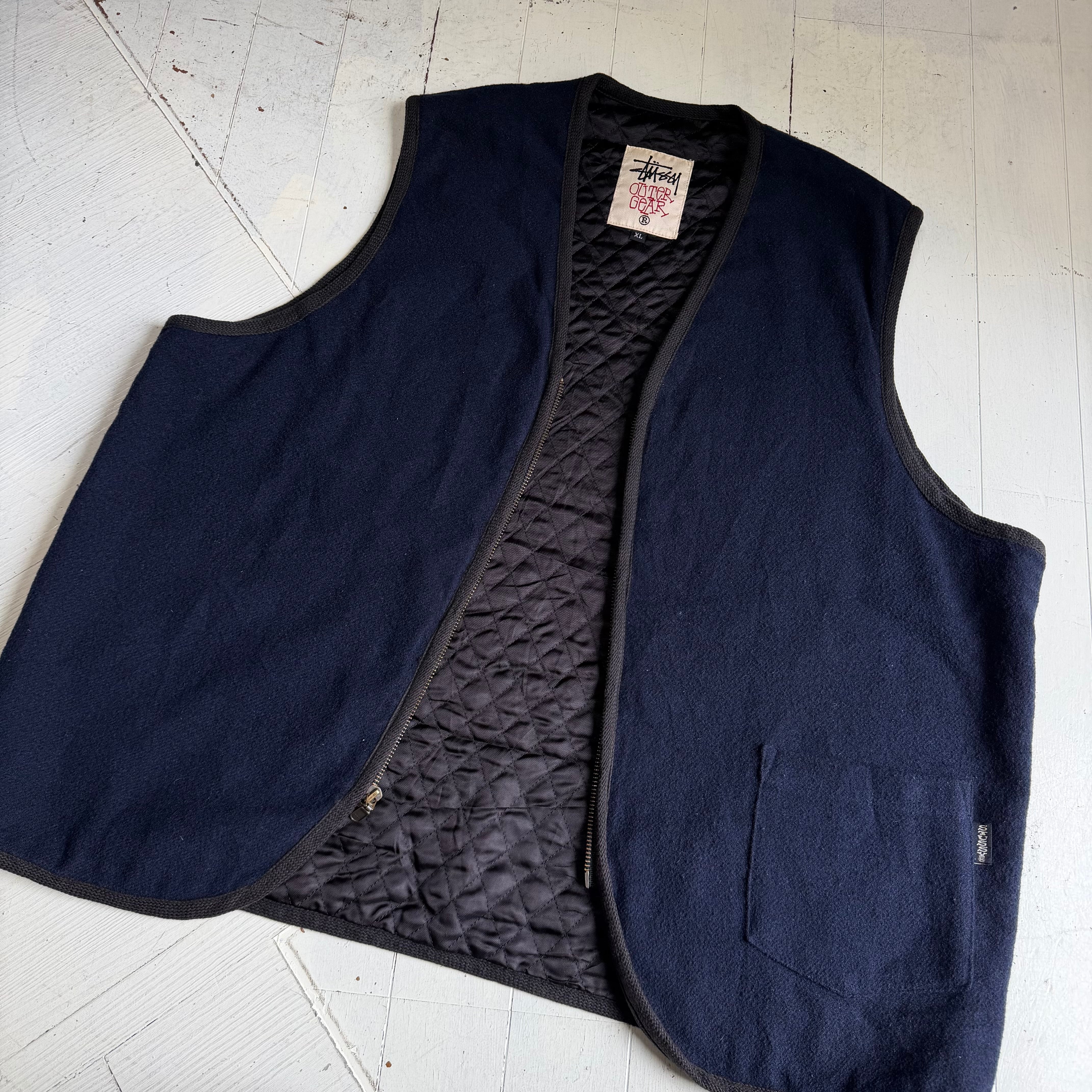 珍品希少✨90~00s USA製old stussyコットンベスト 1990s USA製 