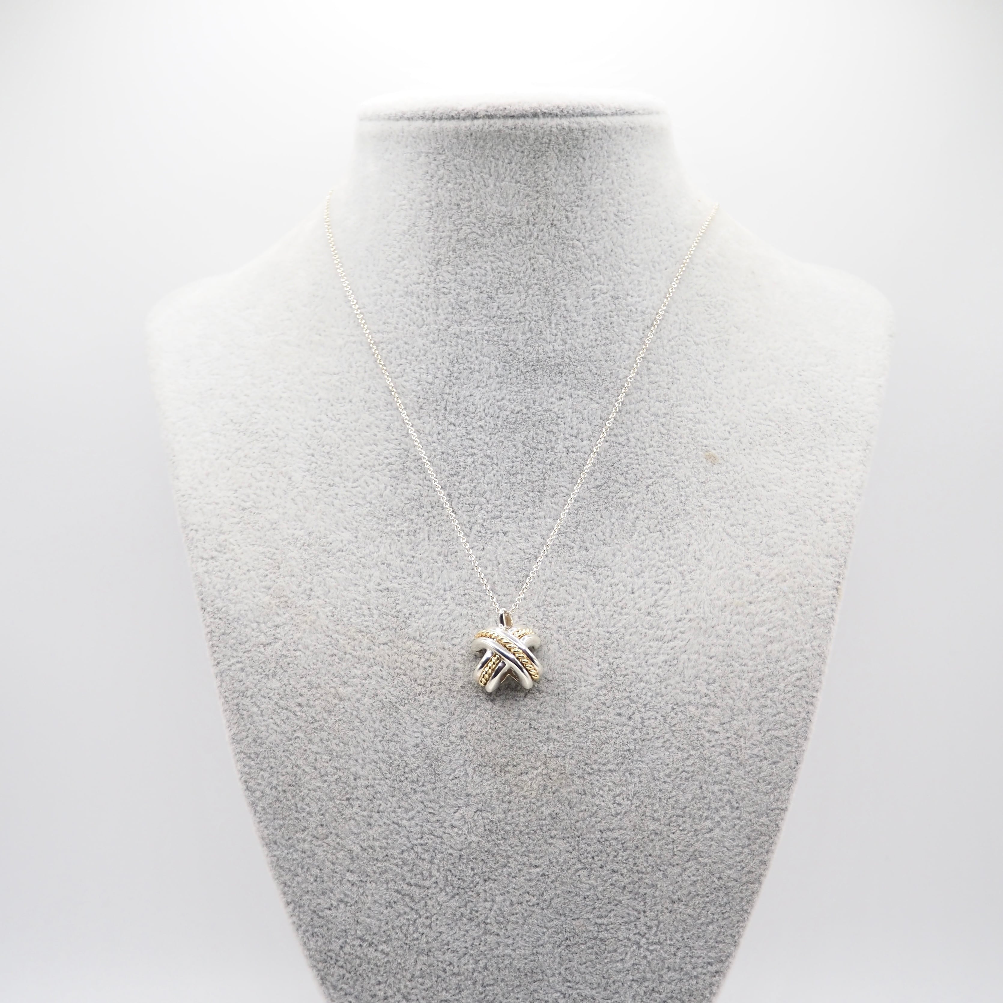 Tiffany&Co. シグネチャー コンビ ネックレス シルバー925 K18