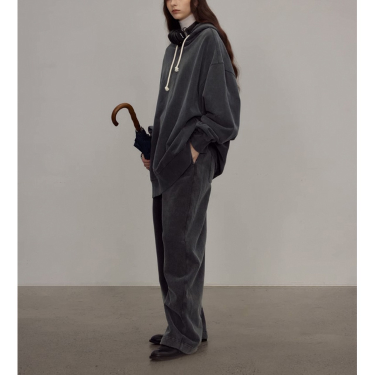 フード付きルーズスウェット S0104