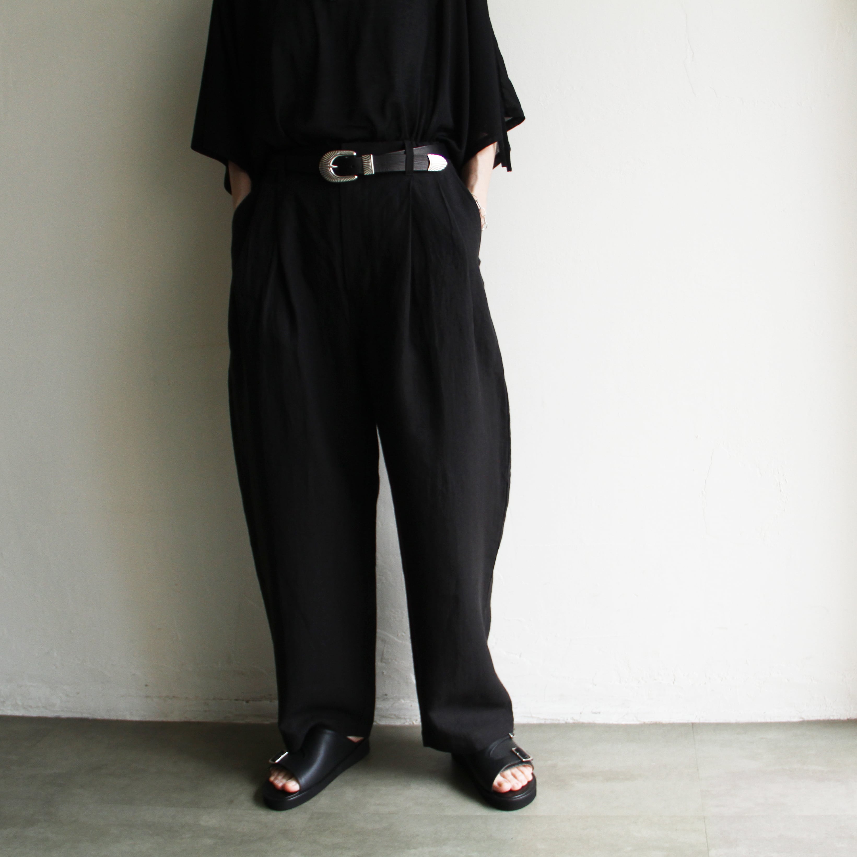 STILL BY HAND WM Linen wide pants | Terminal