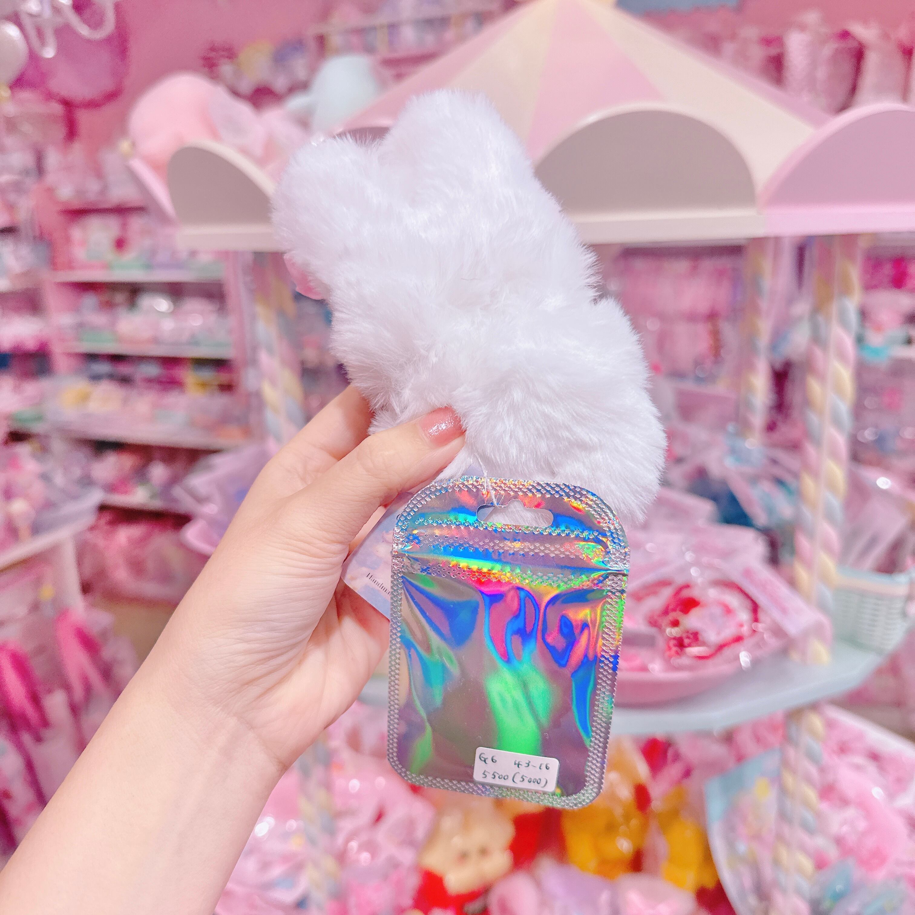 【G6】43-16おリボンたっぷりモグモグちゃんぬいぐるみ