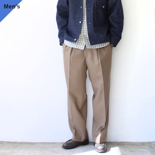 FANTASTICDAYS ポリエステルウールワイドスラックス ADJUST-M-223-01　（Mocha）