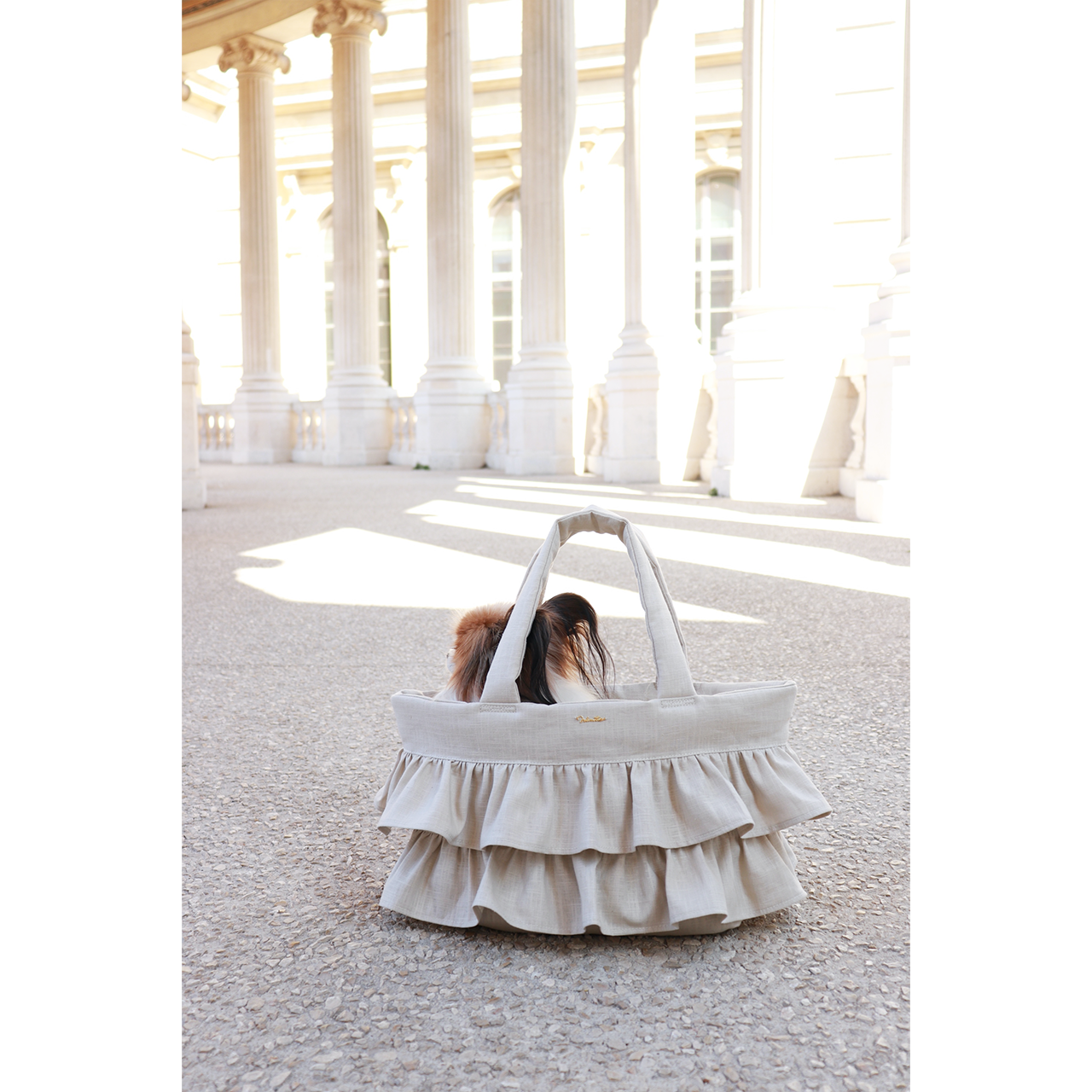 Mimtto ミムットRuffled Linen Bag キャリーバッグ 犬 Mimtto ミムット