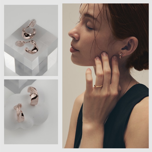 Earring/Pierce -Gold/Silver/Pink Gold/Matte Gold/Matte Silver-