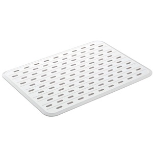 【努力特価】リス シンクマット ホワイト W32.5×D45×H0.9cm H&H ドレイナー 日本製