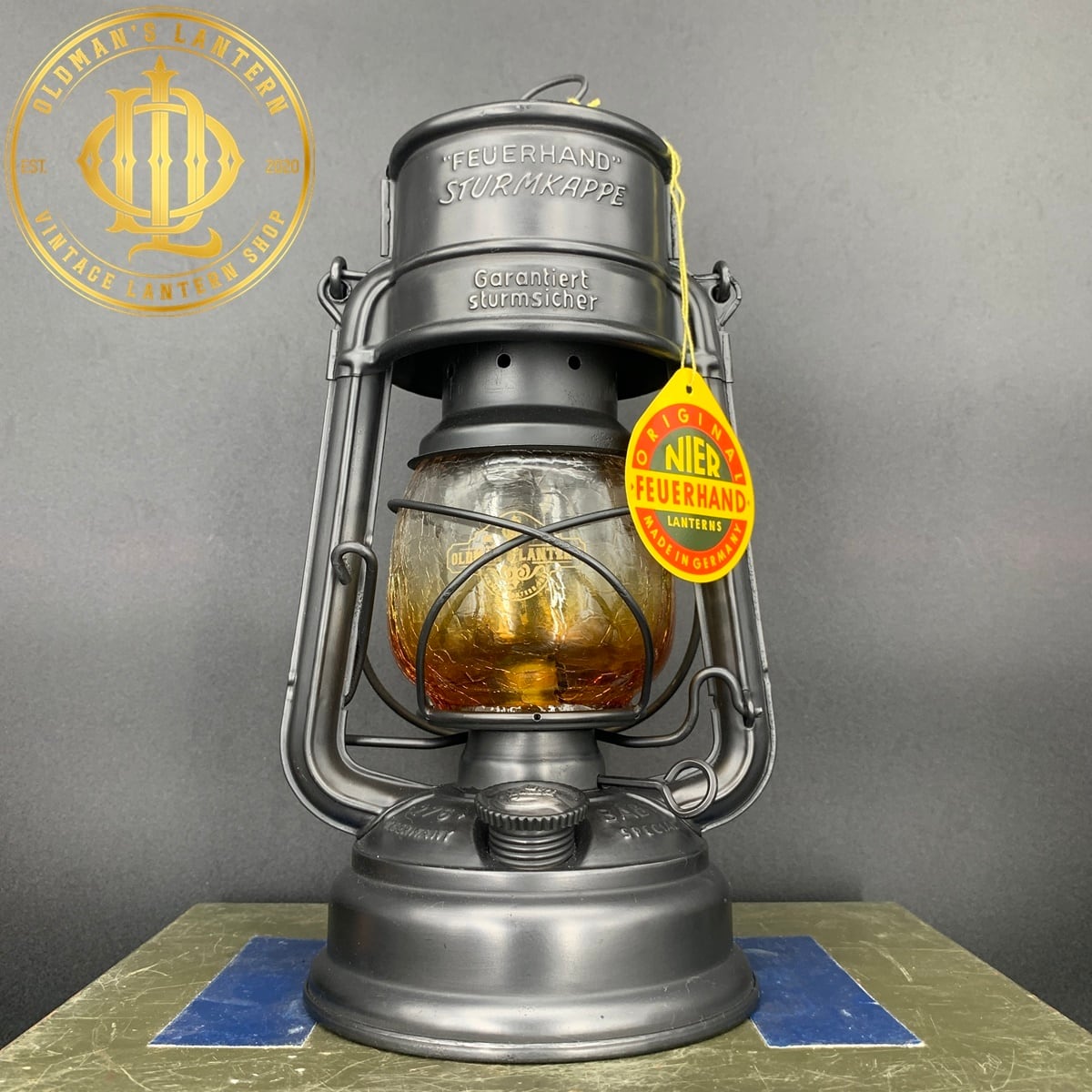 FEUERHAND 276 StK crack glass超希少ランタンホヤ付き 未使用】FEUERHAND 276 StK ヴィンテージ CrackGlass | Oldman's lantern