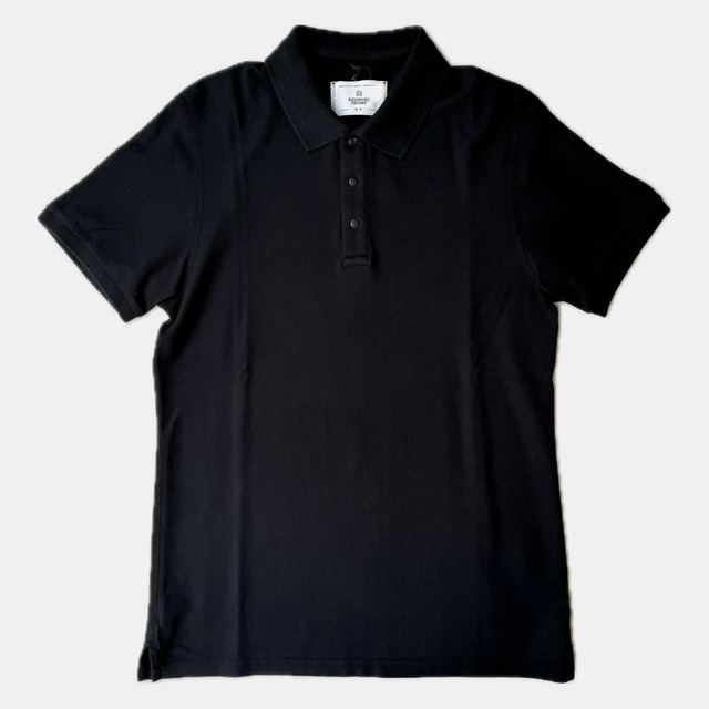 【REIGNING CHAMP】POLO-ATHLETIC PIQUE_BLACK