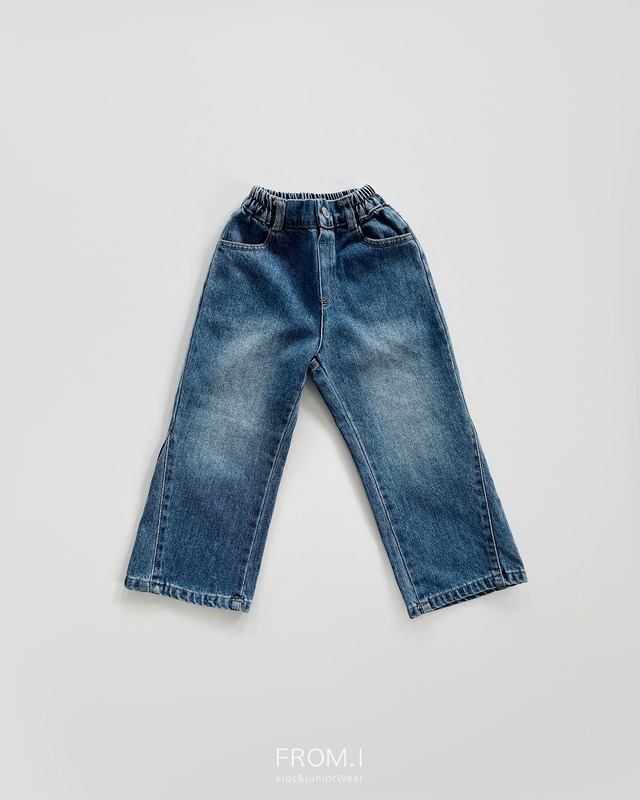 【取寄】from.i｜panel flare denim pants｜切替フレアデニムパンツ｜S-JL｜kids&jr｜26 autumn