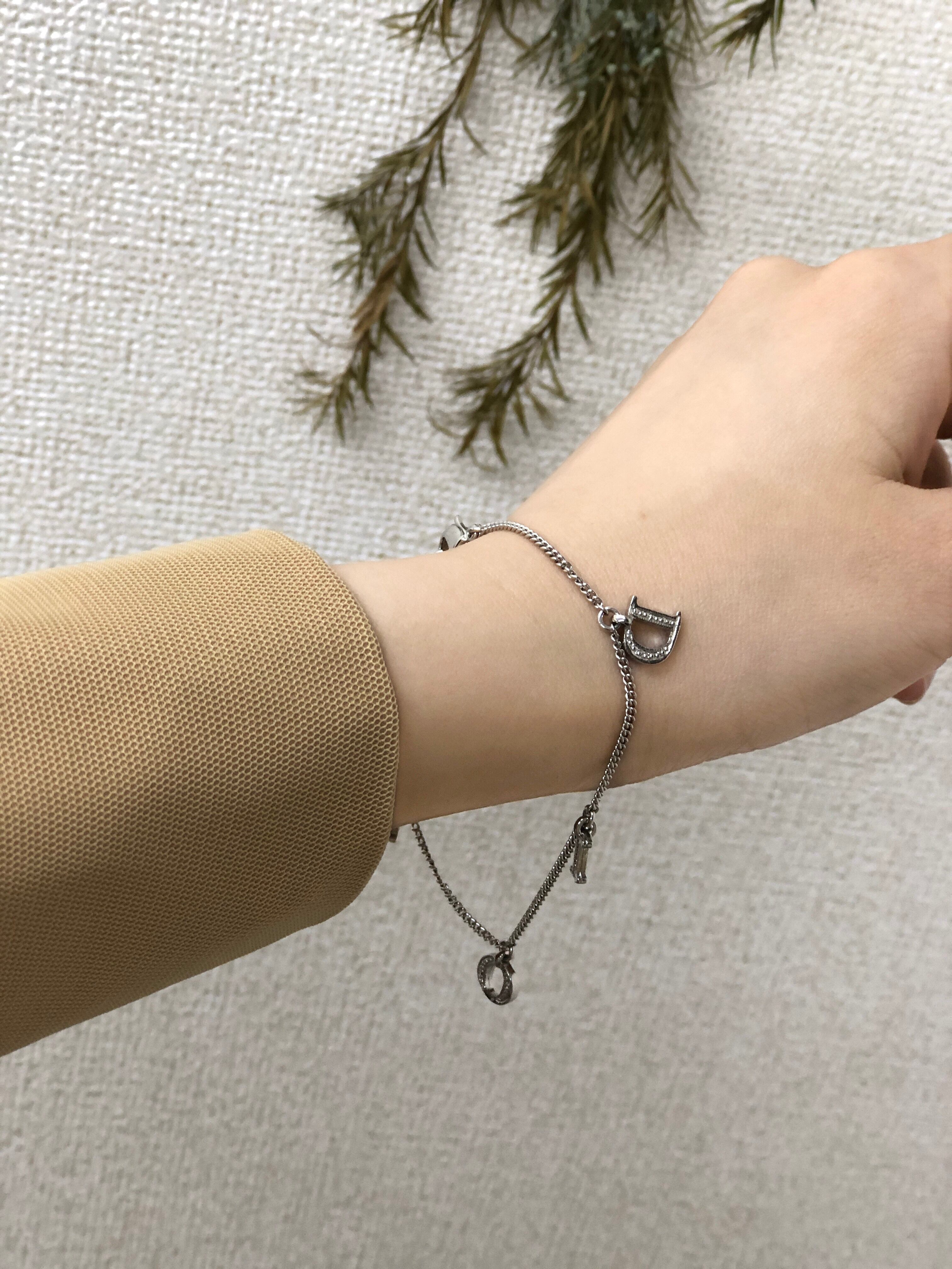 Christian Dior クリスチャン ディオール ブレスレット シルバー ロゴ 