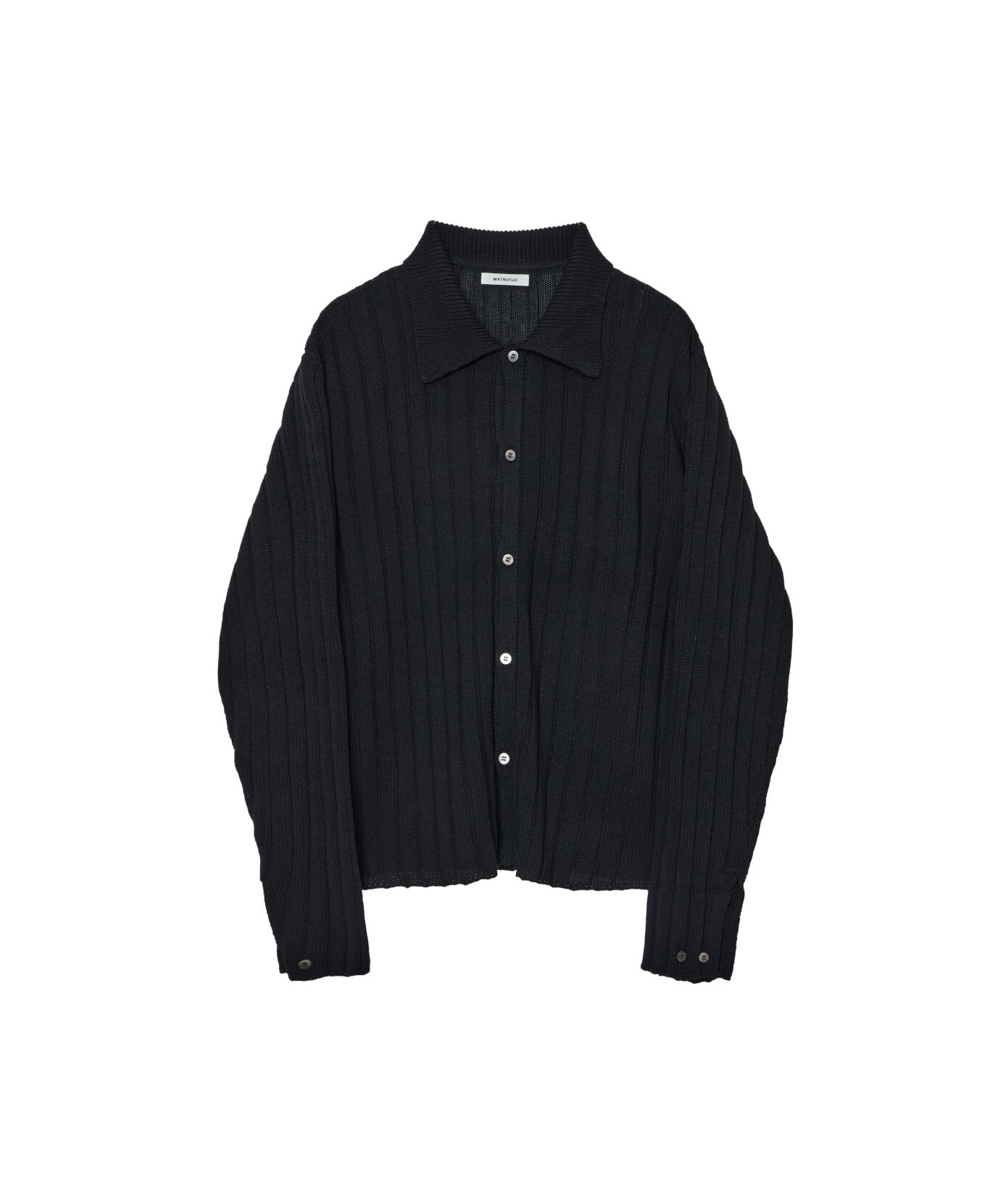 MATSUFUJI / M261-0501 / WIDE RIB KNIT SHIRT (BLACK) | AfterSchool