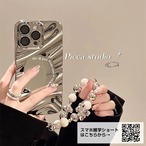 【iphone17対応】 おしゃれ メイクアップ ミラー ランヤード 耐衝撃 シリコン iphoneケース 【追跡機能付き】